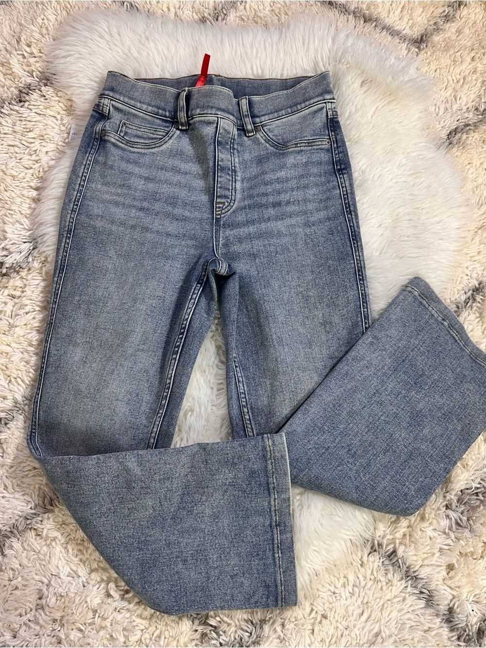SPANX Light Blue Straight Leg Jeans